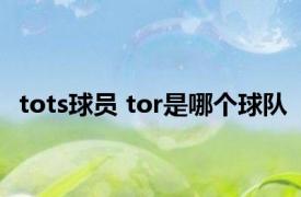 tots球员 tor是哪个球队 