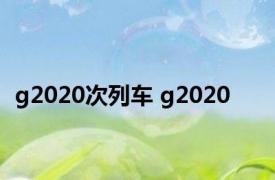 g2020次列车 g2020 