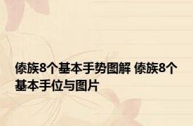 傣族8个基本手势图解 傣族8个基本手位与图片 