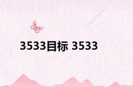 3533目标 3533 