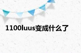 1100luus变成什么了