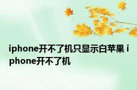 iphone开不了机只显示白苹果 iphone开不了机 