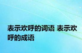 表示欢呼的词语 表示欢呼的成语