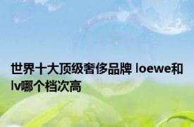 世界十大顶级奢侈品牌 loewe和lv哪个档次高