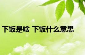 下饭是啥 下饭什么意思 