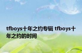 tfboys十年之约专辑 tfboys十年之约的时间 