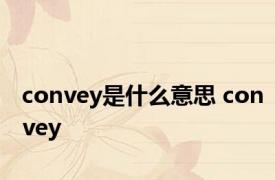 convey是什么意思 convey 