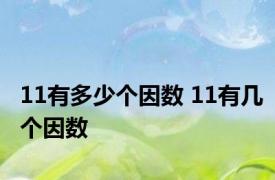 11有多少个因数 11有几个因数