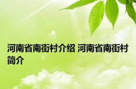 河南省南街村介绍 河南省南街村简介 