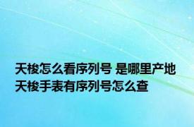 天梭怎么看序列号 是哪里产地 天梭手表有序列号怎么查