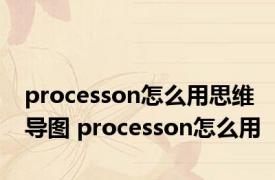 processon怎么用思维导图 processon怎么用