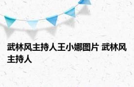 武林风主持人王小娜图片 武林风主持人 