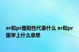 er和pr是阳性代表什么 er和pr医学上什么意思