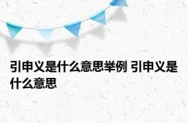 引申义是什么意思举例 引申义是什么意思