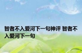 智者不入爱河下一句神评 智者不入爱河下一句 