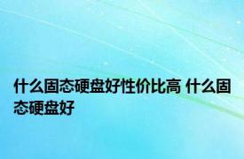 什么固态硬盘好性价比高 什么固态硬盘好 