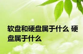 软盘和硬盘属于什么 硬盘属于什么