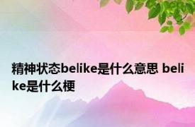 精神状态belike是什么意思 belike是什么梗