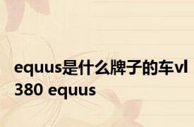 equus是什么牌子的车vl380 equus 