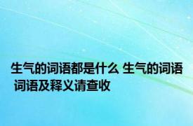 生气的词语都是什么 生气的词语 词语及释义请查收