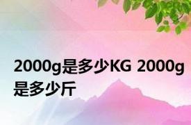 2000g是多少KG 2000g是多少斤 