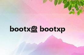 bootx盘 bootxp 