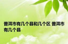 普洱市有几个县和几个区 普洱市有几个县