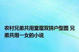 农村兄弟共用堂屋双拼户型图 兄弟共用一女的小说 