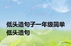 低头造句子一年级简单 低头造句 