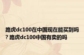 路虎dc100在中国现在能买到吗? 路虎dc100中国有卖的吗 