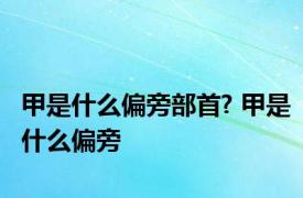 甲是什么偏旁部首? 甲是什么偏旁