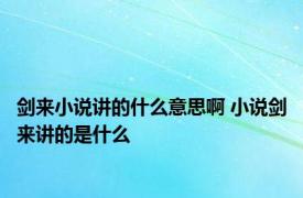 剑来小说讲的什么意思啊 小说剑来讲的是什么