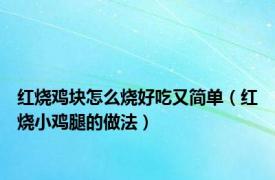 红烧鸡块怎么烧好吃又简单（红烧小鸡腿的做法）