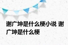 谢广坤是什么梗小说 谢广坤是什么梗