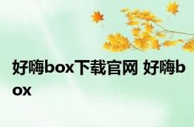 好嗨box下载官网 好嗨box 