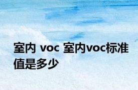 室内 voc 室内voc标准值是多少