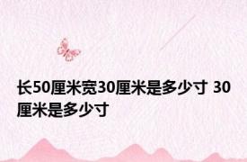 长50厘米宽30厘米是多少寸 30厘米是多少寸