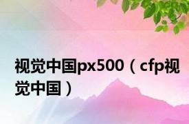 视觉中国px500（cfp视觉中国）