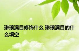 琳琅满目修饰什么 琳琅满目的什么填空