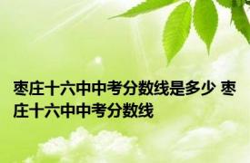 枣庄十六中中考分数线是多少 枣庄十六中中考分数线 