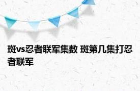 斑vs忍者联军集数 斑第几集打忍者联军