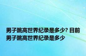 男子跳高世界纪录是多少? 目前男子跳高世界纪录是多少