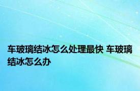 车玻璃结冰怎么处理最快 车玻璃结冰怎么办 