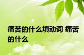 痛苦的什么填动词 痛苦的什么 