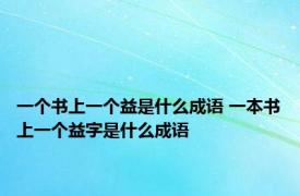 一个书上一个益是什么成语 一本书上一个益字是什么成语