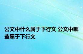 公文中什么属于下行文 公文中哪些属于下行文