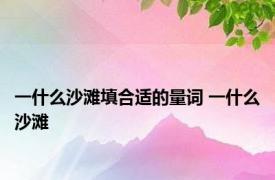 一什么沙滩填合适的量词 一什么沙滩 