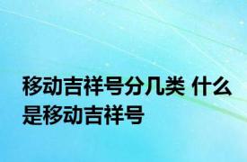 移动吉祥号分几类 什么是移动吉祥号