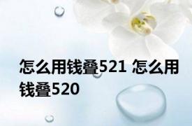 怎么用钱叠521 怎么用钱叠520