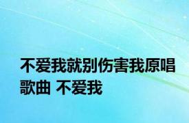 不爱我就别伤害我原唱歌曲 不爱我 